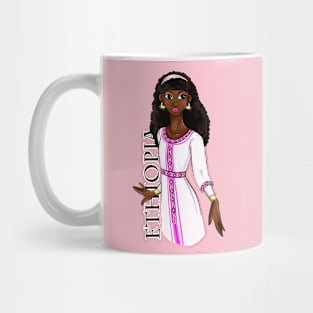 Black is Beautiful - Ethiopia Melanin Girl in traditional outfit Mug